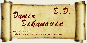 Damir Dikanović vizit kartica